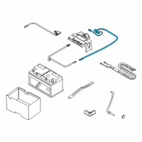 OEM 2009 BMW Z4 Plus Pole Battery Cable Diagram - 61-12-9-165-850