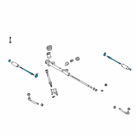 OEM Nissan Cube Socket Kit-Tie Rod, Inner Diagram - 48521-3U025