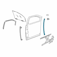 OEM Chrysler Aspen Channel-Door Glass Diagram - 55362963AD