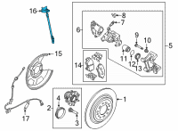 OEM 2022 Hyundai Tucson HOSE-REAR WHEEL RH Diagram - 58738-CW000