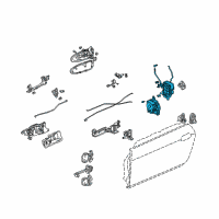 OEM 2001 Honda S2000 Lock Assembly, Left Front Door Power Diagram - 72150-S2A-A01