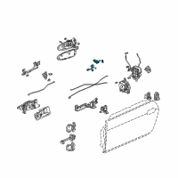 OEM 2008 Honda S2000 Cylinder, Driver Side Door Diagram - 72185-S2A-A51