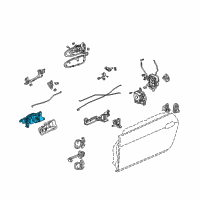 OEM 2004 Honda S2000 Handle Assembly, Driver Side Inside (Medium Silver) Diagram - 72160-S2A-J01ZA