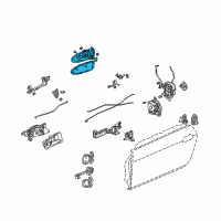 OEM Honda S2000 Handle Assembly, Left Front Door (Outer) (Silverstone Metallic) Diagram - 72180-S86-K02YC