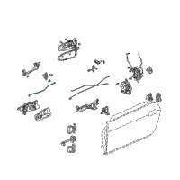 OEM 2008 Honda S2000 Rod A, R. FR. Inside Lock Diagram - 72132-S2A-023