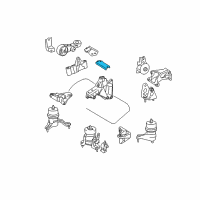 OEM 2016 Toyota Highlander Front Bracket Stay Diagram - 12327-31090