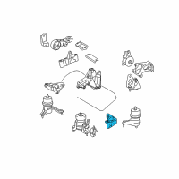 OEM 2014 Toyota Sienna Front Mount Bracket Diagram - 12311-0P070