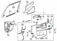 OEM Cadillac Escalade ESV Lock Switch Diagram - 84374124