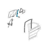 OEM 2005 Honda Civic Sash, R. RR. Door Center Diagram - 72731-S5A-003