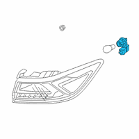 OEM 2018 Kia Cadenza Tail Light Sockets Diagram - 92480F6020