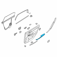 OEM 2014 Hyundai Equus Rear Door Armrest Assembly, Right Diagram - 83360-3N000-NYM