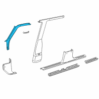 OEM 1995 Ford Explorer Pillar Panels Diagram - F57Z7803598A