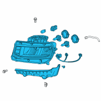 OEM Chevrolet Camaro Composite Headlamp Diagram - 23398035