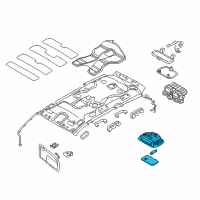 OEM 2008 Kia Sedona Lamp Assembly-Room Diagram - 928704D500QW