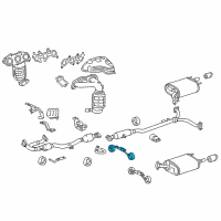 OEM Toyota Avalon Muffler W/Tailpipe Rear Support Diagram - 17574-0P010