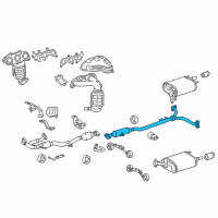 OEM 2009 Toyota Avalon Center Pipe Diagram - 17420-0P011