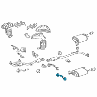 OEM 2010 Toyota Avalon Rear Muffler Rear Bracket Diagram - 17509-0P020