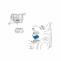 OEM Toyota Echo Fuse & Relay Box Diagram - 82741-52010