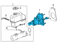 OEM 2021 GMC Sierra 2500 HD Booster Assembly Diagram - 84609220