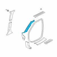 OEM 2002 Nissan Quest Garnish Assy-Front Pillar, LH Diagram - 76912-7B003