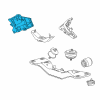 OEM 2000 BMW 740i Climate Compressor Supporting Bracket Diagram - 64-55-1-433-562
