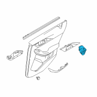 OEM 2017 Infiniti QX30 Assist Power Window Switch Assembly Diagram - 25411-5DA0A