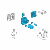 OEM 2009 Cadillac Escalade Brake Pressure Modulator Valve Assembly Diagram - 25914986
