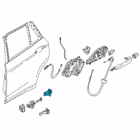 OEM 2013 BMW ActiveHybrid 3 Hinge, Rear Door, Upper, Left Diagram - 41-52-7-284-545