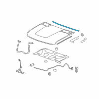 OEM 2014 GMC Sierra 2500 HD Weatherstrip, Hood Rear *Black Diagram - 25865605