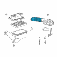 OEM Dodge Dakota Hose-Air Cleaner To T/Body Diagram - 4883599AA