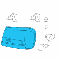 OEM 2006 Chevrolet Trailblazer Headlight Assembly-(W/ Front Side Marker & Parking & T/Side Diagram - 25970914