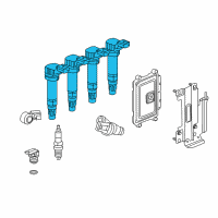 OEM 2013 Chevrolet Spark Ignition Coil Diagram - 25190788