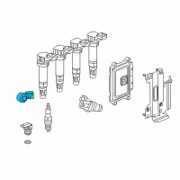 OEM 2014 Chevrolet Spark EV Knock Sensor Diagram - 96985767