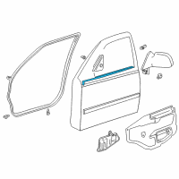 OEM Toyota Corolla Belt Molding Diagram - 75710-02050