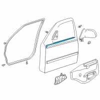 OEM 2002 Toyota Corolla Belt Molding Diagram - 75710-02050