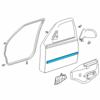 OEM Toyota Corolla Body Side Molding Diagram - 75731-02080