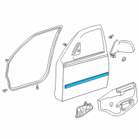 OEM 1999 Toyota Corolla Body Side Molding Diagram - 75731-02080