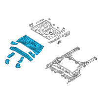 OEM Hyundai Elantra Coupe Panel Assembly-Rear Floor Front Complete Diagram - 65510-3X200
