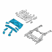 OEM 2013 Hyundai Elantra Coupe Panel Assembly-Rear Floor Front Complete Diagram - 65510-3X200