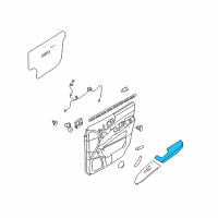 OEM 2009 Kia Sedona Front Door Left Armrest Assembly Diagram - 827104D000CS