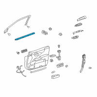 OEM Lexus LS600h Weatherstrip, Front Door Glass, Inner LH Diagram - 68172-50010