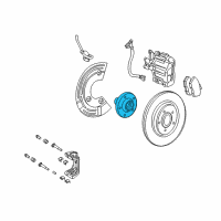 OEM 2006 Ford Five Hundred Hub & Bearing Diagram - 8F9Z-1104-A