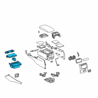 OEM 2014 Lexus GS350 Instrument Panel Cup Holder Assembly Diagram - 55620-30330-C1