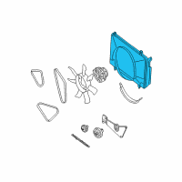 OEM 2000 Nissan Frontier SHROUD-Upper Diagram - 21476-4S110