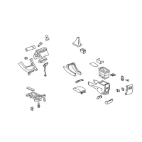 OEM 2004 Lexus ES330 Hinge Sub-Assembly, Console Diagram - 58907-AA020