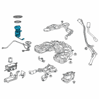 OEM 2019 Jeep Grand Cherokee Fuel Pump/Level Unit Module Kit Diagram - 68154305AB