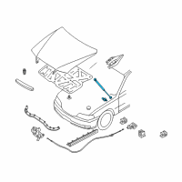 OEM 2004 Infiniti Q45 Stay Assembly Hood Diagram - 65470-AT825