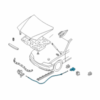 OEM 2005 Infiniti Q45 Hood Lock Control Cable Assembly Diagram - 65621-AR000