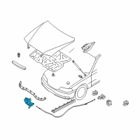 OEM 2004 Infiniti Q45 Hood Lock Male Assembly Diagram - 65601-AR200