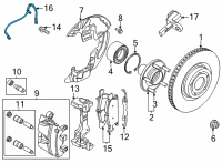 OEM 2022 Ford Bronco Sport HOSE ASY - BRAKE Diagram - LX6Z-2078-B